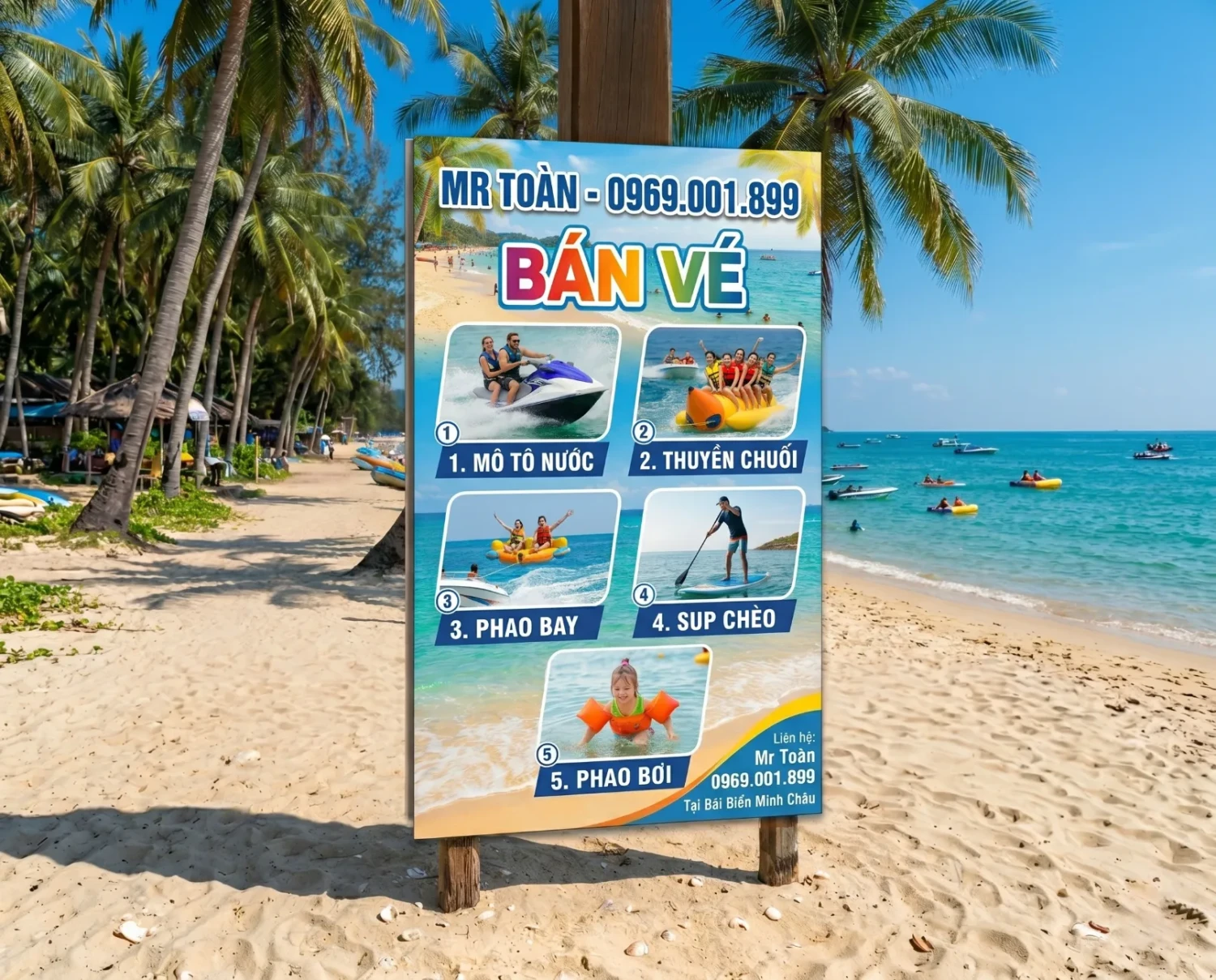 Dịch vụ vui chơi giải trí trên biển Minh Châu